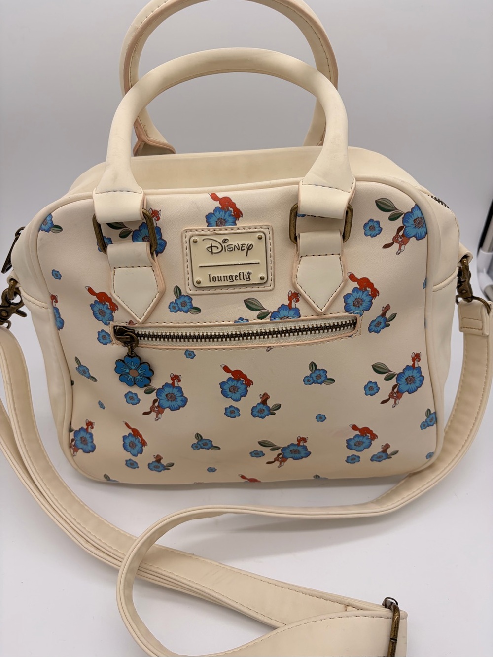 Loungefly Disney Fox and the Hound Floral Satchel